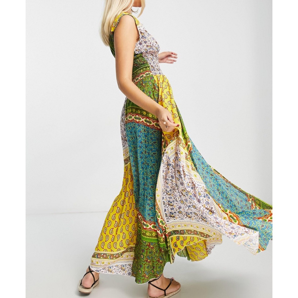 Patchwork Print Maxi Dress - image 3